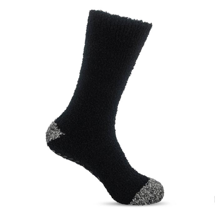 totes toasties® Mens Supersoft Twin Pack Slipper Socks Black / Grey Extra Image 4